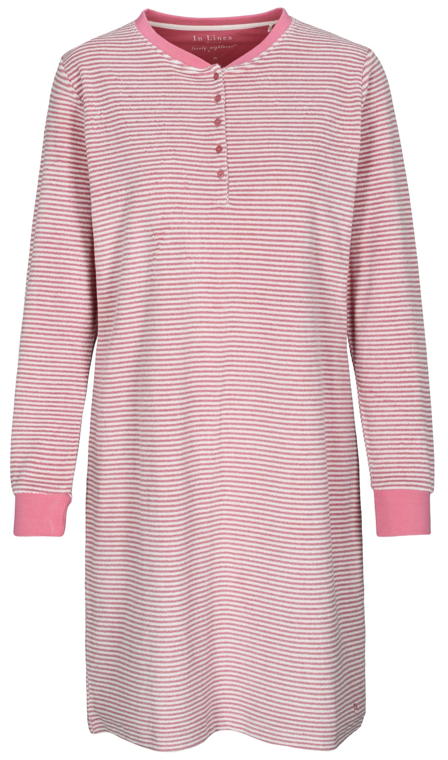 Da.-Sleepshirt Frottee 36 - Rosewood/blush