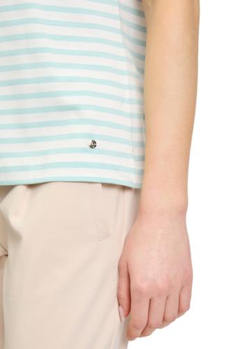 Basic Shirt S Gerade - Cream/mint