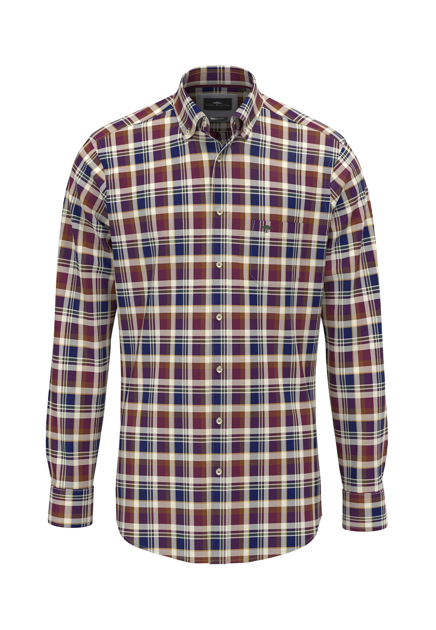 Colorful Washed Oxford, B.D., 1/1 XXL Casual Fit - Deep Merlot