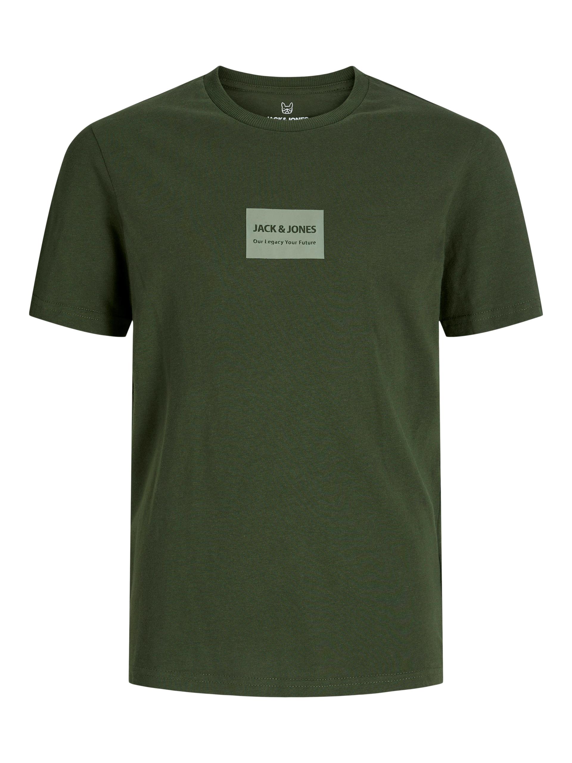 JJHAKKAI TEE SS CREW NECK JNR 176 Locker geschnitten - Kombu Green
