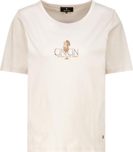 T-Shirt mit Strasssteinen 40 - Champagne Beige