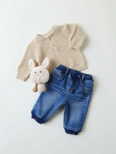NBMBEN BAGGY R FLEECE JEANS 8251-AN N Blau 56