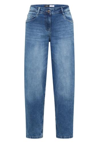High Waist Barrel Leg Jeans im Loose Fit 32/28 - Mid Blue Wash