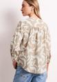 Bluse mit Split Neck aus Leinenmix