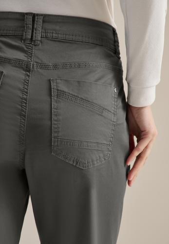 Mid Waist Slim Leg Hose im Casual Fit 28/7/8 Hosen - Clear Khaki