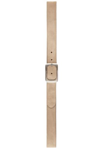 Ledergürtel 95 - Suede Taupe
