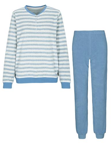 Da.-Pyjama Frottee 44 - Jeans Stripe