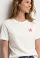 T-Shirt mit Rundhals und Printdetail 38 - Off White