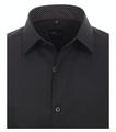 Popeline Hemd uni 38 VM - Schwarz