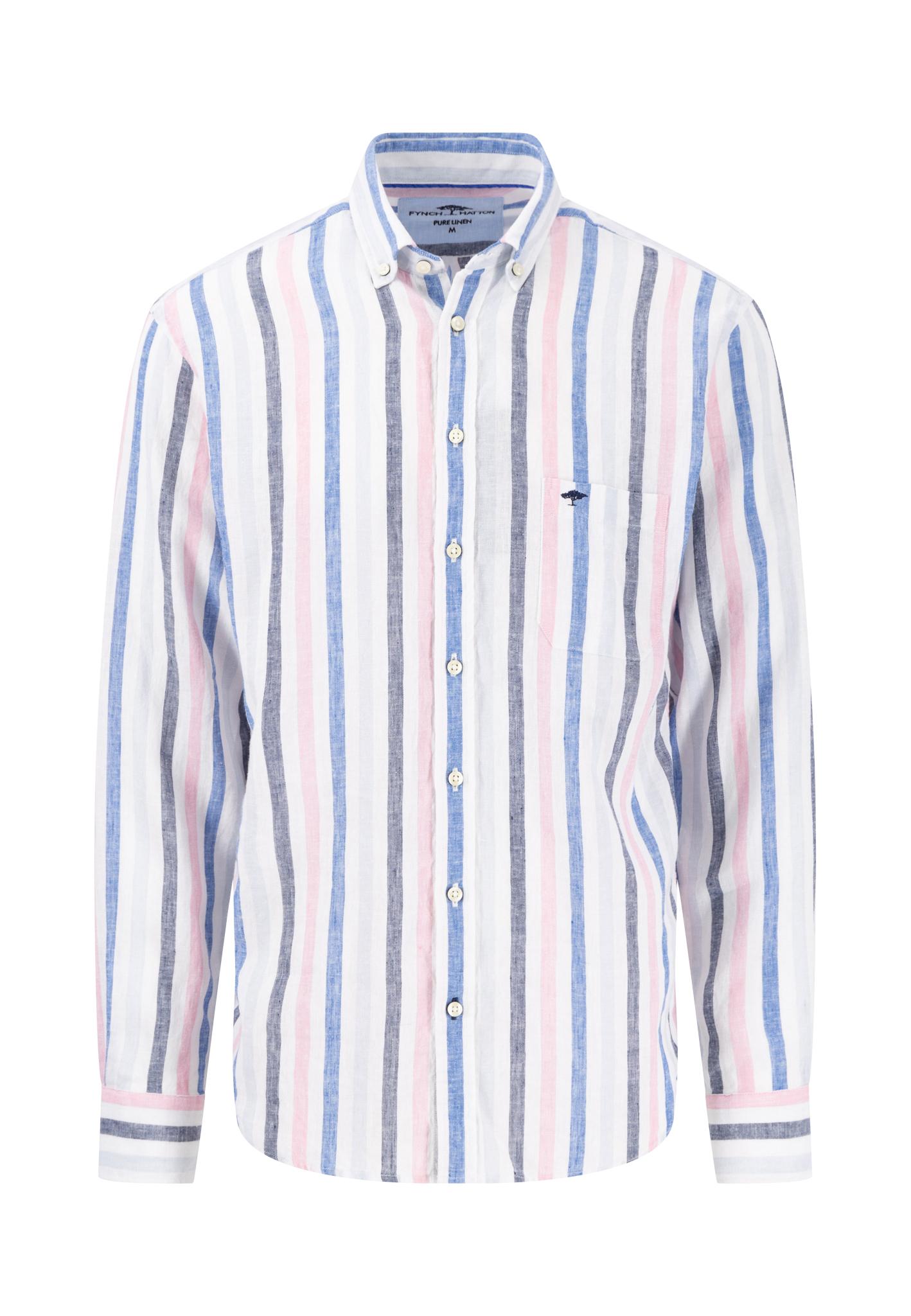 Colorful Linen Stripes, B.D., 1/2 M Casual Fit - Peony