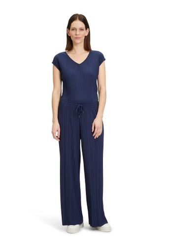 Rundhals-Shirt S Figurumspielend - Navy Blue