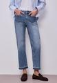 Straight Leg Jeans mit Saumdetail 31/28 - Mid Blue Washed