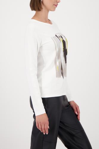 Langarmshirt mit Gemäldeprint 42 - Off-white