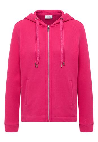 Langarm Jacke mit Kapuze und Taschen L - Beetroot Pink