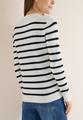 Gestreifter Strukturpullover L - Universal Blue