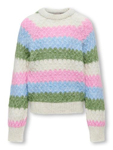 KOGCHOLE L/S O-NECK STRIPE KNT 146/152 Normal geschnitten - Birch
