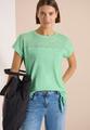 T-Shirt mit Boatneck und Mesh-Einsatz