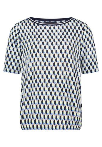 Casual-Shirt 42 Figurumspielend - Blau/Grün