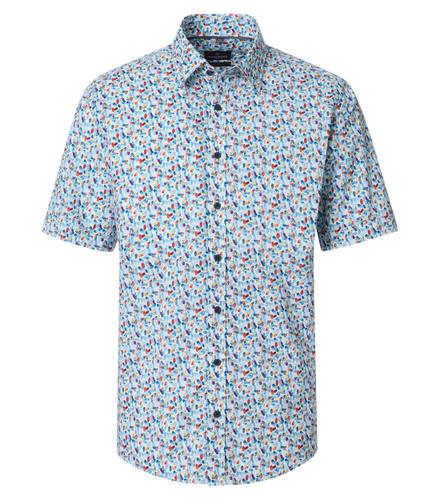 Freizeithemd Kurzarm 3XL Comfort Fit - Blau