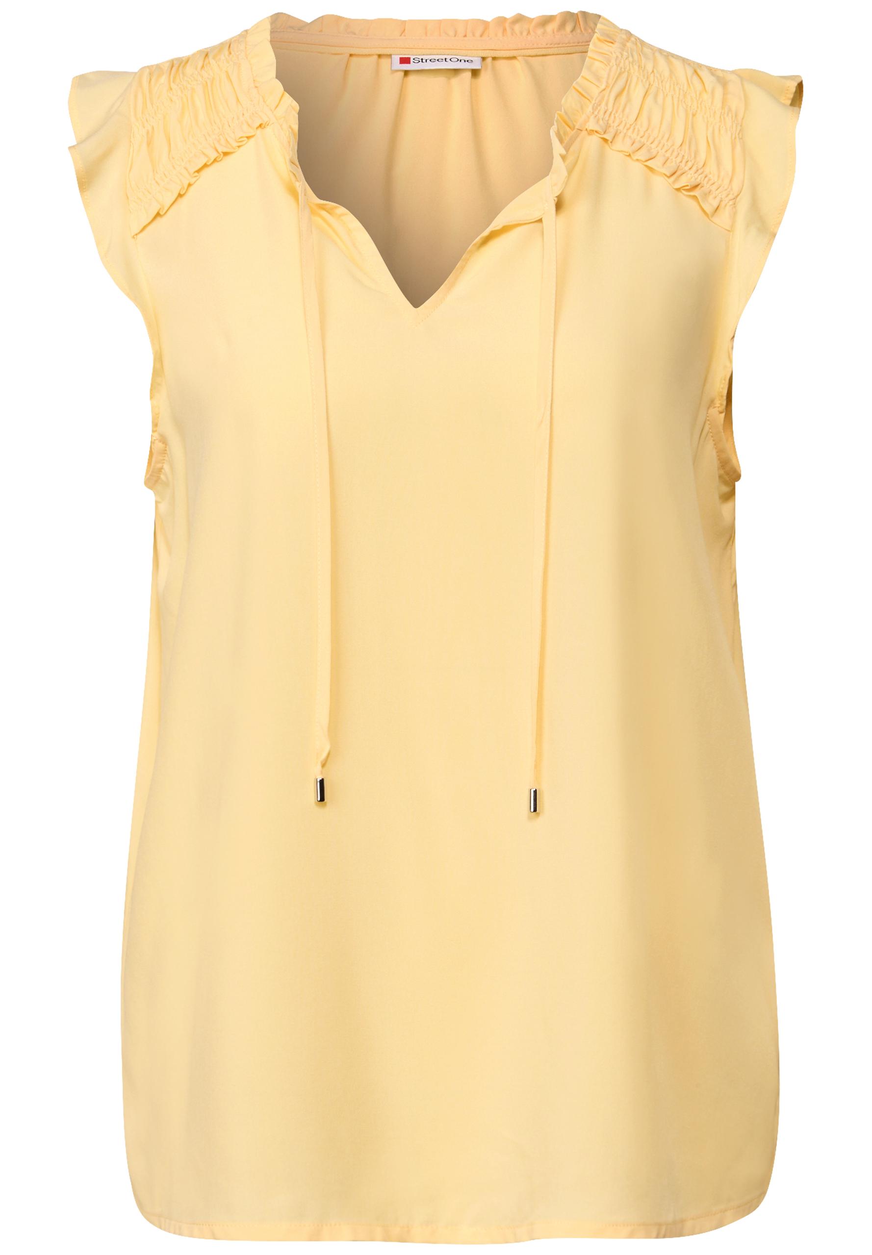 Blusentop mit Rüschen 36 - Buttercream Yellow