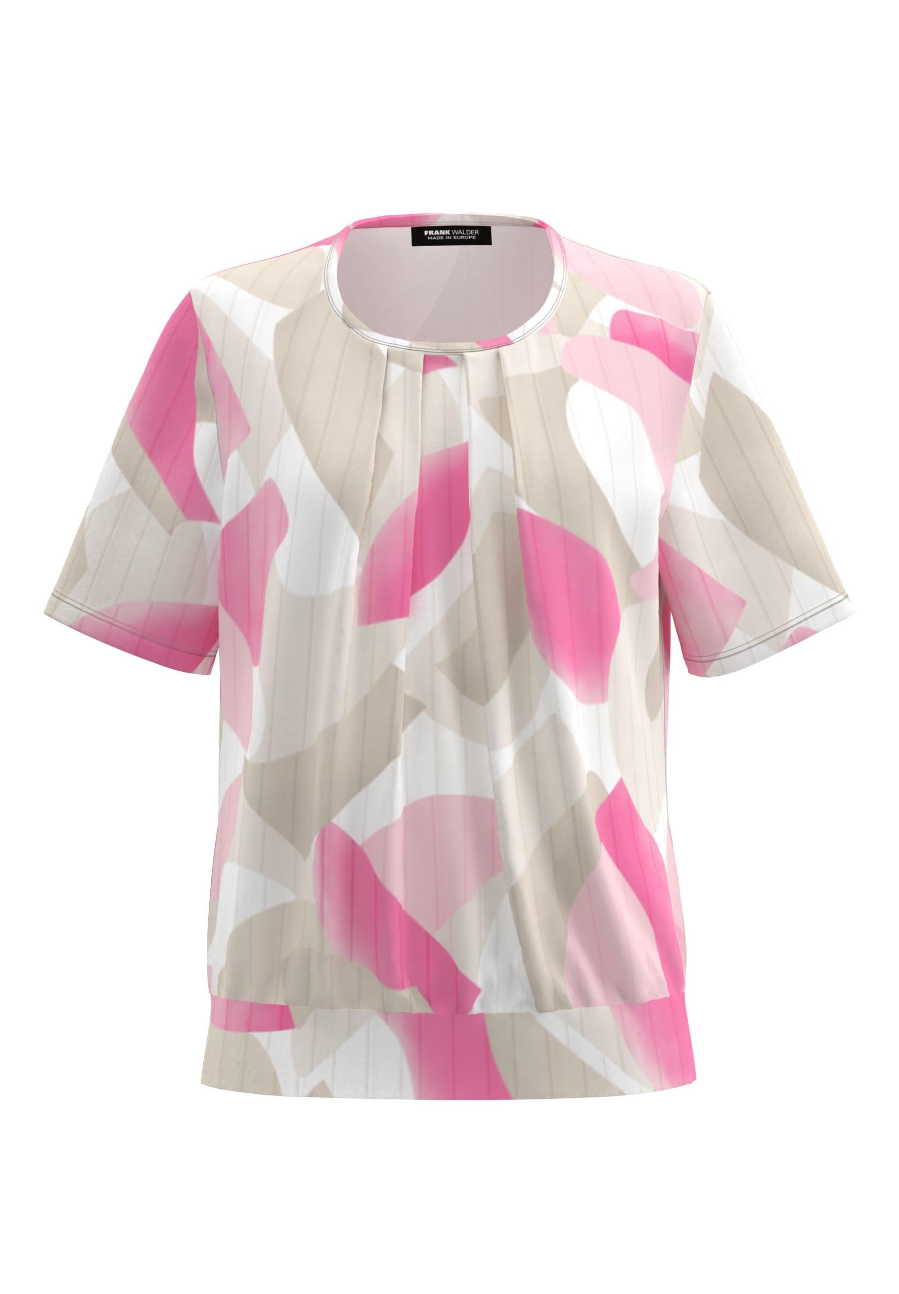 Blusenshirt NOS mit Strukturstreifen 50 - Pink Blush/ecru/cream