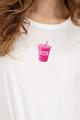 T-Shirt mit Coffee-Print 36 - Off-white