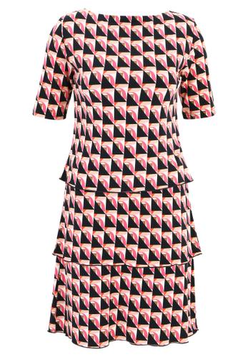 Stufenkleid 38 Gerade - Pink/dark Blue