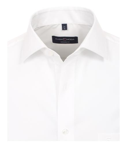 Popeline Hemd uni 006530 39 Modern Fit - Weiss