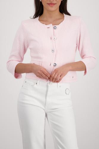 Strickjacke mit Flammgarn 36 - French Rose