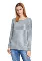 Casual-Shirt M Gerade - Blau/grau