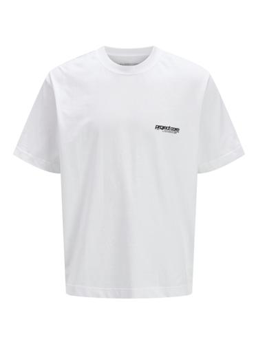JCOUNION BACK PRINT TEE SS CREW NE JNR 152 Locker geschnitten - Bright White