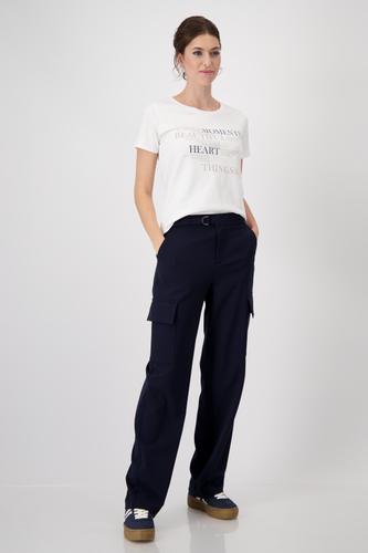 T-Shirt mit Strasssteinen 38 - Off-white