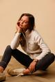 Strickjacke mit Pattentaschen 38 - Almond