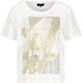 T-Shirt mit Fotoprint und Strasssteinen 46 - Cream