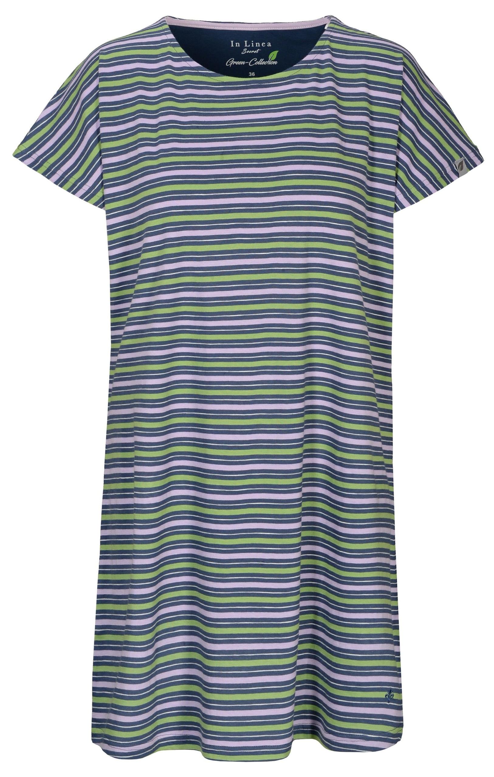 Da.-Sleepshirt Ringel 40 - Denim/orchid