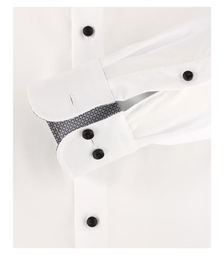 Popeline Hemd uni 39 Modern Fit - Weiss
