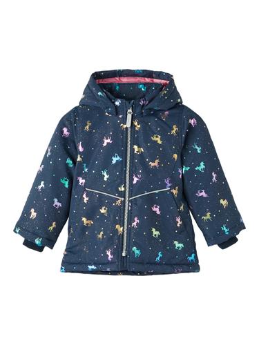 NMFMAXI JACKET FOIL AOP NOOS 98 - Dark Sapphire