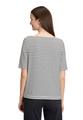 Streifenshirt XL Gerade - Weiß/schwarz