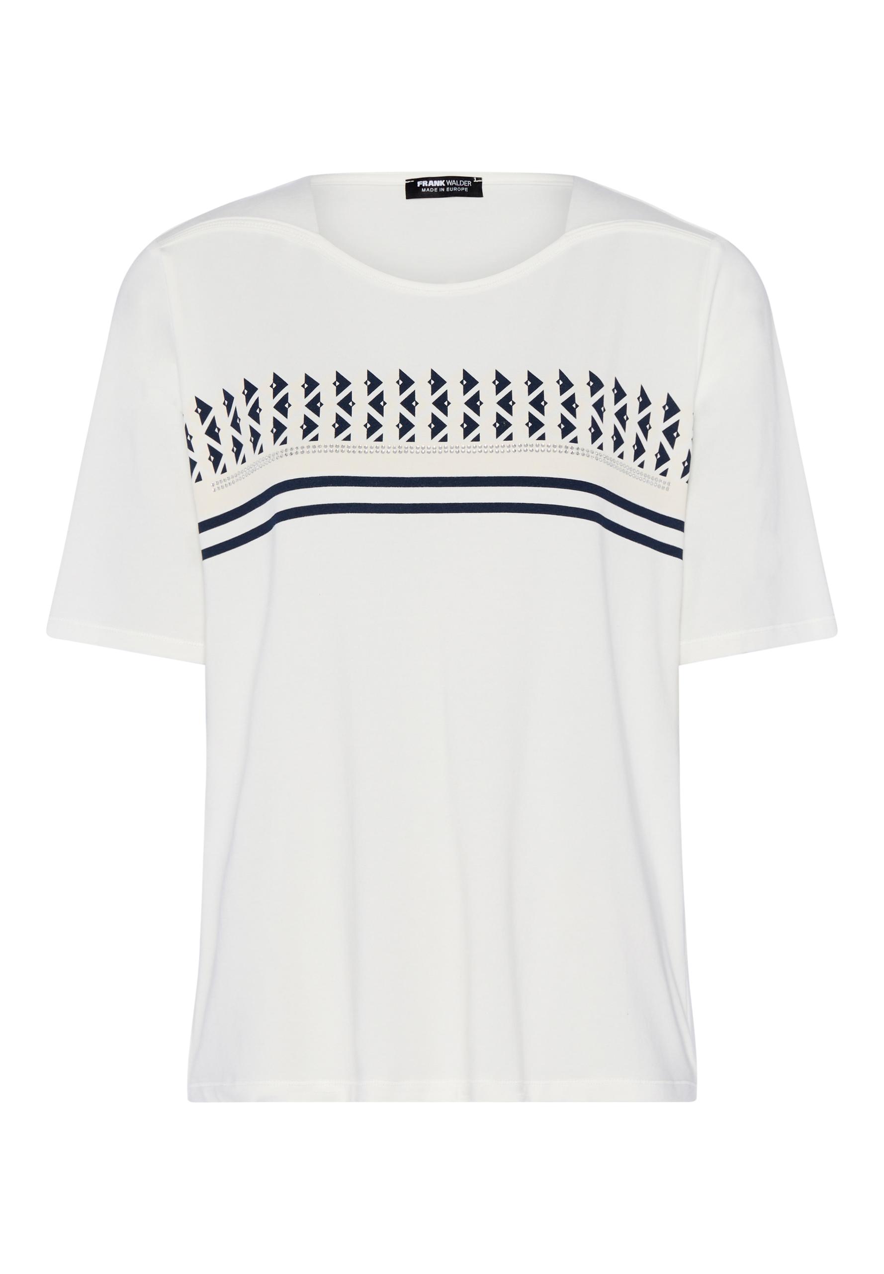 Shirt COOL SUMMER mit grafischem Muster 40 - Ecru/ink
