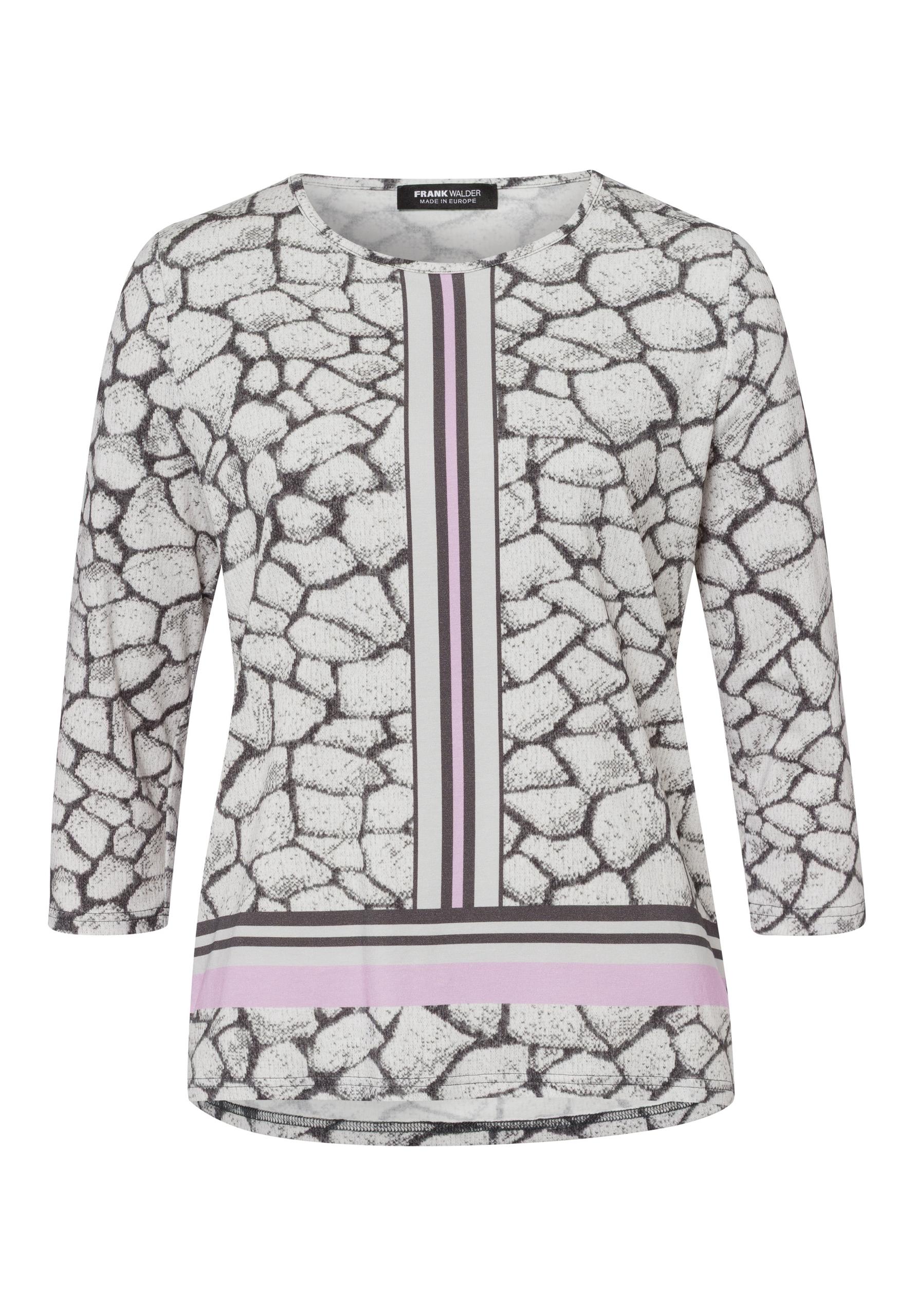 Shirt ICED LAVENDER mit Panneaux-Print 48 - Anthrazit/ecru