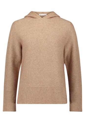 Strickpullover 40 Gerade - Camel Melange