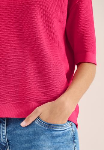 Kurzarm Pullover mit Struktur