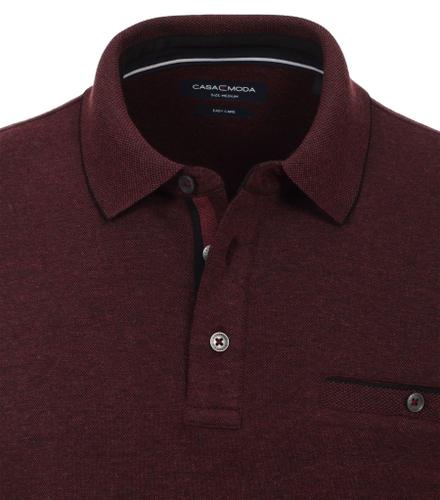 Polo-Shirt Langarm gestreift L - Rot
