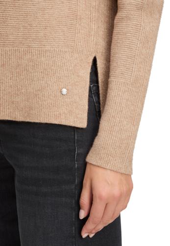 Strickpullover 40 Gerade - Camel Melange