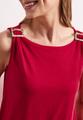 Top mit Rundhals und Schulterdetail 36 - Salsa Red