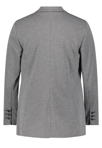 Longblazer 42 Leicht tailliert - Grau/schwarz