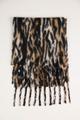 Flauschiger Schal mit Tigermuster OS - Whisky Gemustert