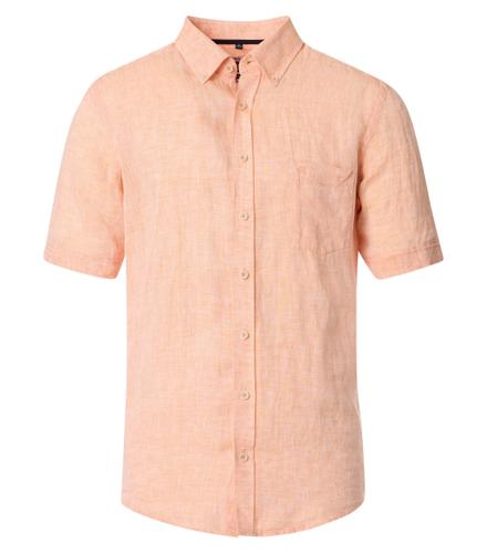 Leinenhemd M Casual Fit Short - Orange