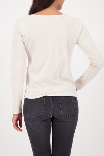 Langarmshirt mit Cappuccino-Aufdruck 36 - Almond