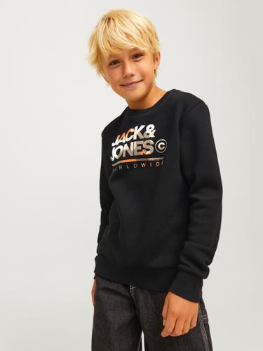 JJLUKE SWEAT CREW NECK JNR 176 Normal geschnitten - Black
